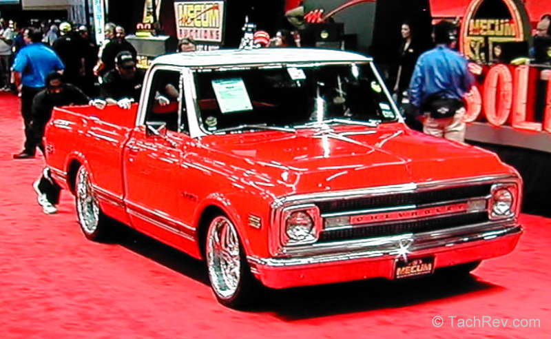 This taken just before this Lot No. S204.2 1969 Chevy CST Resto-Mod Pickup rolled off the auction block to its' new owner.