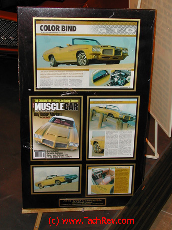 MUSCLE CAR ENTHUSIAST October 2004 cover & feature car - Glenn Duncan's 1971 Quetzal Gold GTO Convertible