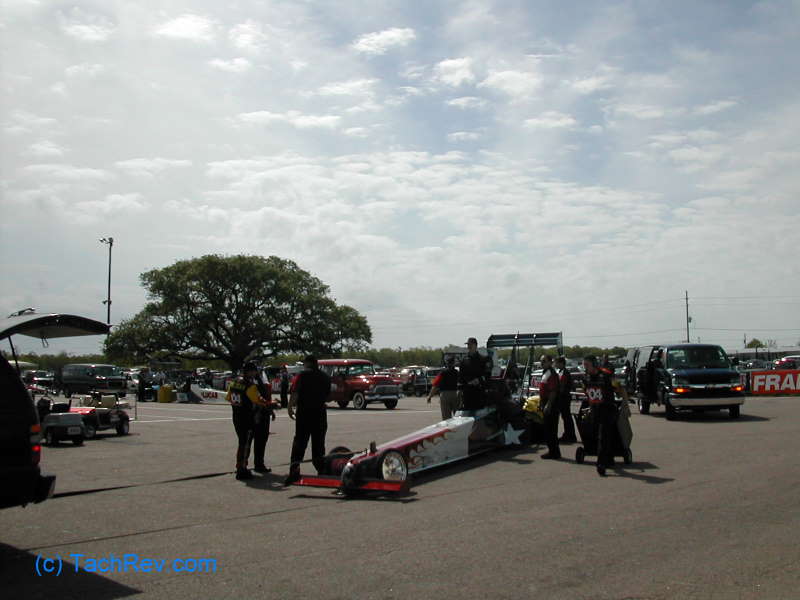 Early activity in the staging lanes.
