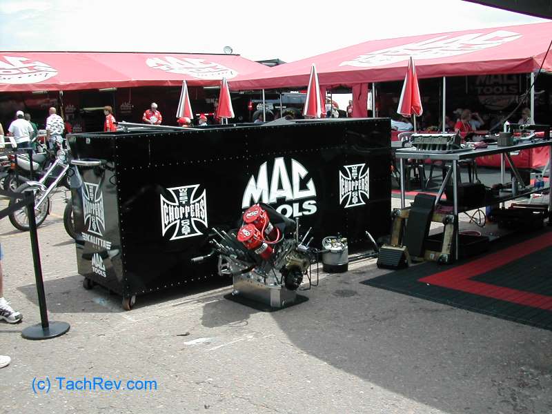 A Kalitta "Silver Bullet" in the pits.