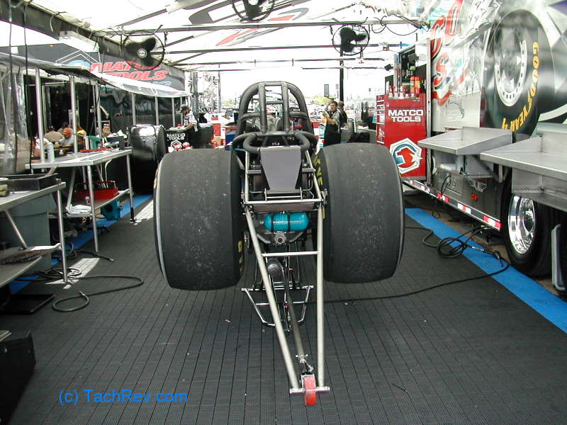 Whit Bazemores Funny Car rear.