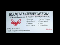 For 2nd Gen Firebird Parts click here.