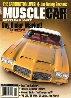 October 2004 Muscle Car Enthusiast cover car - Glen Duncan's 1971 Quezal Gold 455 GTO convertible