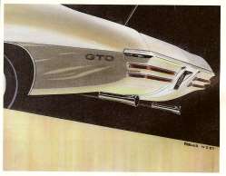 This illustration of the "taillights under bumper design" provide a possible 1973-1977 factory rear bumper to a custom conversion idea.