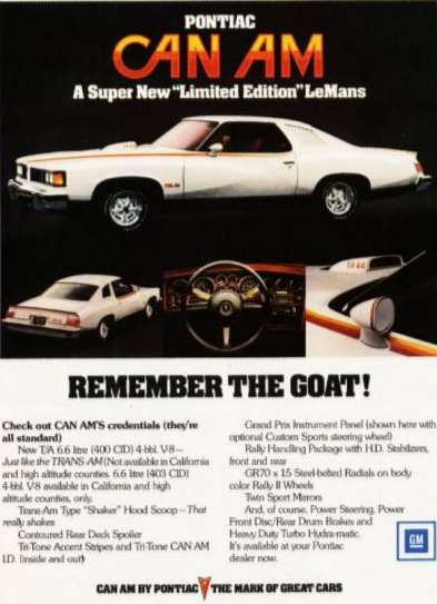 Remember The GOAT! Can Am ad