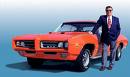 Jim Wangers next to one of his 1969 GTO Judges