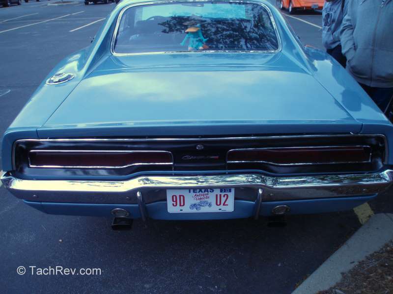 "See You Later!" view of the 1969 Dodge Charger 225 3-speed's iconic rear sheet metal equipment details. 
