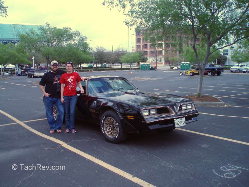 Eric Tumlinson and friend were late comers to the show. He recently inherited this 1977 Trans Am.