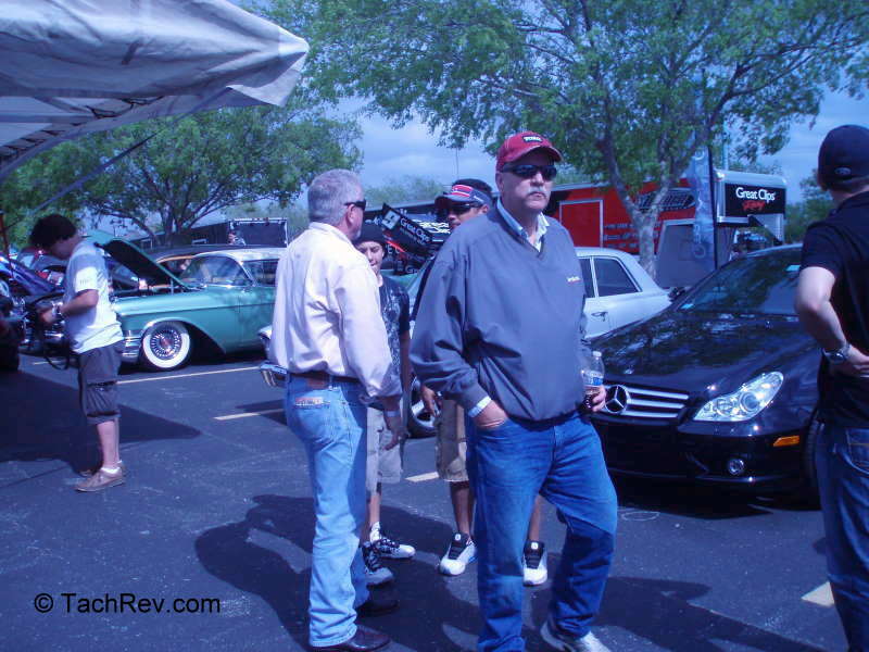 Gregg Enders talking with show attendees at his vehicle display at the OHH 2013 Car Show. 