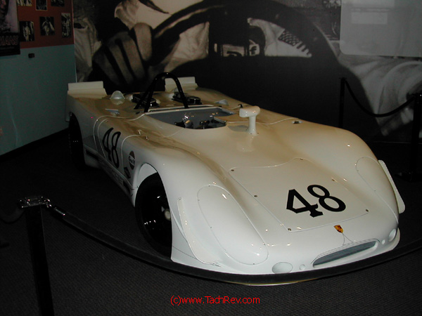 Close-up of one Steve's Racecars at the display.