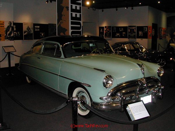 Front view of Steve McQueen's Hudson Hornet.
