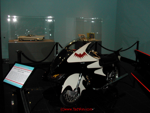 Batcycle and side car from the original Batman series. Holy Bat Guano Batman!