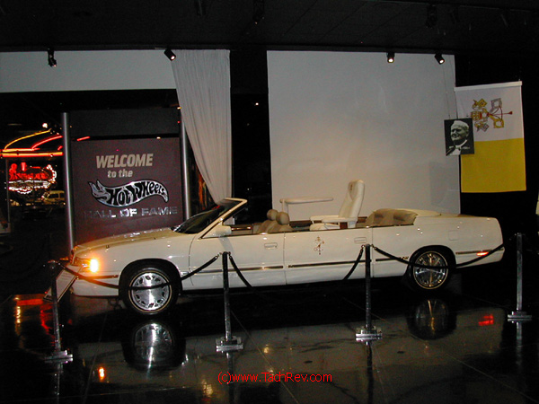Pope John II 's custom parade car.