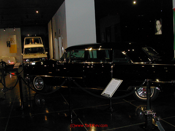 Front view Land Rover Pope parade Land Rover. In the foreground Foriegn Dignintary owned Cadillac limo.