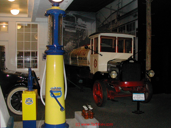 6 pack of oil and fuel delivery truck with hard-rubber tires
