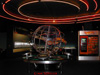 Main entrance to Hot Wheels Display with globe inscribed with - "The World's Coolest Car Company!"