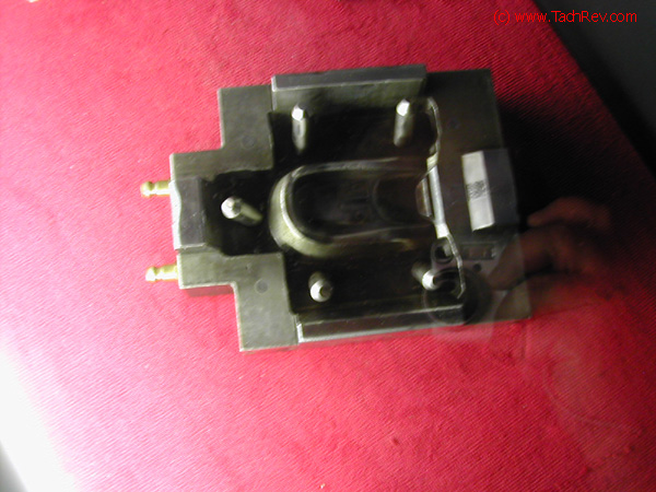 A close look at the top of the two-piece mold that makes the small scale Twin Mill Hot Wheels retail car.