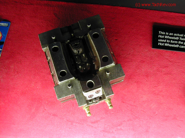 A closer look at the the two-piece mold that makes the small scale TWIN MILL® Hot Wheels® retail car.