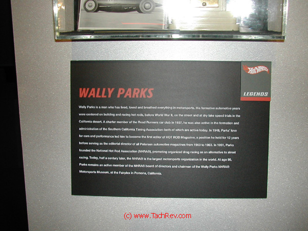 In 1951, Parks founded the National Hot Rod Association (NHRA®), promoting organized drag racing as an alternative to street racing. Today, half a century later, the NHRA® is the largest motorsports organization in the world. At age 90, Parks' remains an active member of the NHRA® board of directors and the chairman of the Wally Parks NHRA® Motorsports Museum, at the Fairplex in Pomona, California.