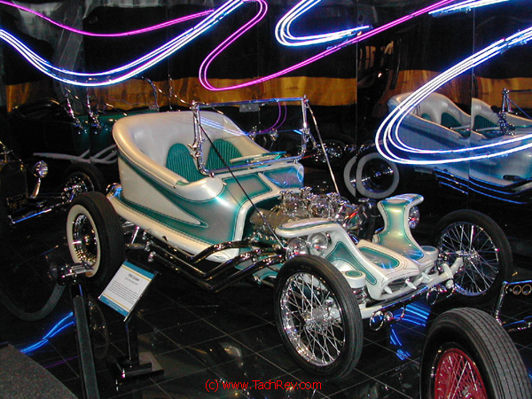 Ed "Big Daddy" Roth's  original 1959 OUTLAW Hot Rod creation which was released as a REVELL plastic model car kit.  Rat Fink indeed! 