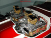 Dual Pontiac 400 Engines, each equipped with dual carbs on dual carb cross-ram manifolds.