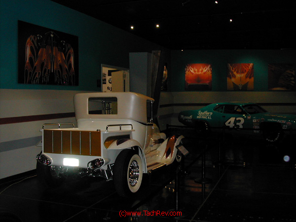 An infamous Custom Hot Rod pickup recreation and a Petty Race Car are included in the Bruce Meyer collection.