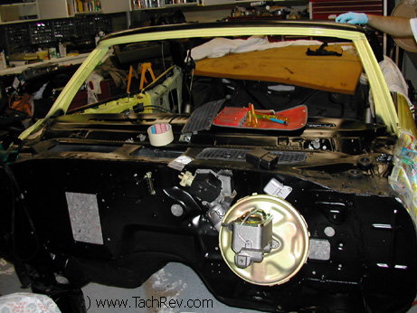 Firewall view as theis Goat gets rebuilt