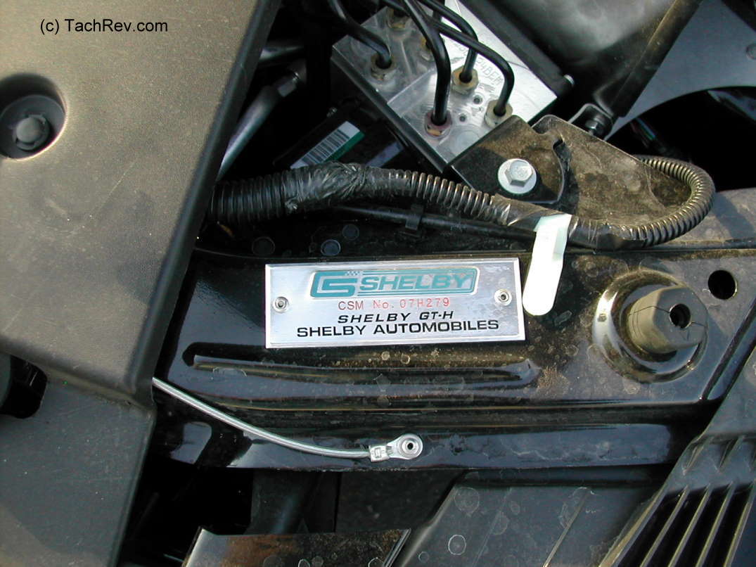Shelby GT-H CSM No. 07H279  Cowl Data Tag