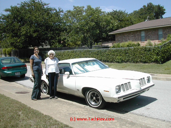 Trudy with "Miss Lilly" the original owner of our Pontiac Grand Am that we named "Miss Lilly" in honor of the sweet original owner.