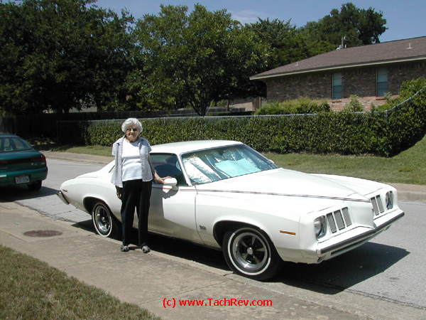 "Miss Lilly" the original owner of our Pontiac Grand Am that we named "Miss Lilly" in honor of the sweet original owner.